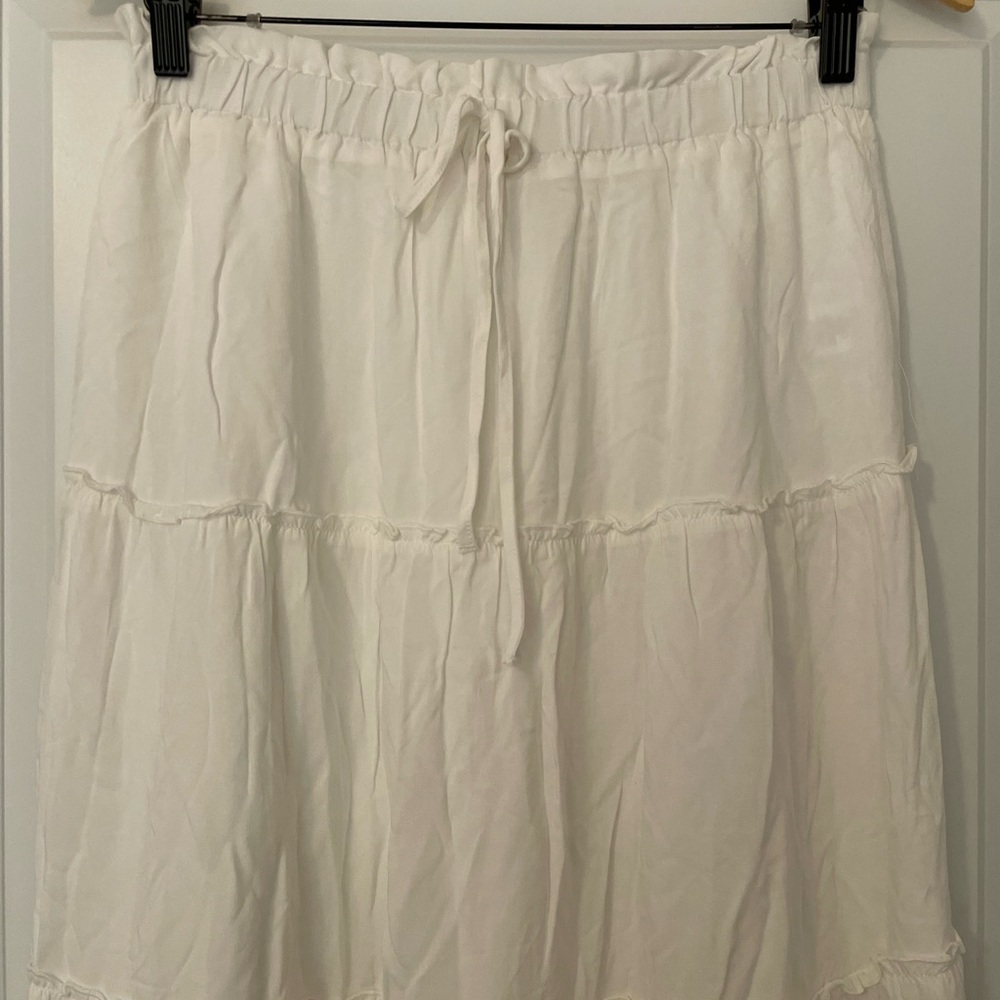 Vici for Love Tree White Boho tiered Maxi Skirt - Picture 3 of 7
